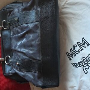 MCM Black and Dark Gray  Bag